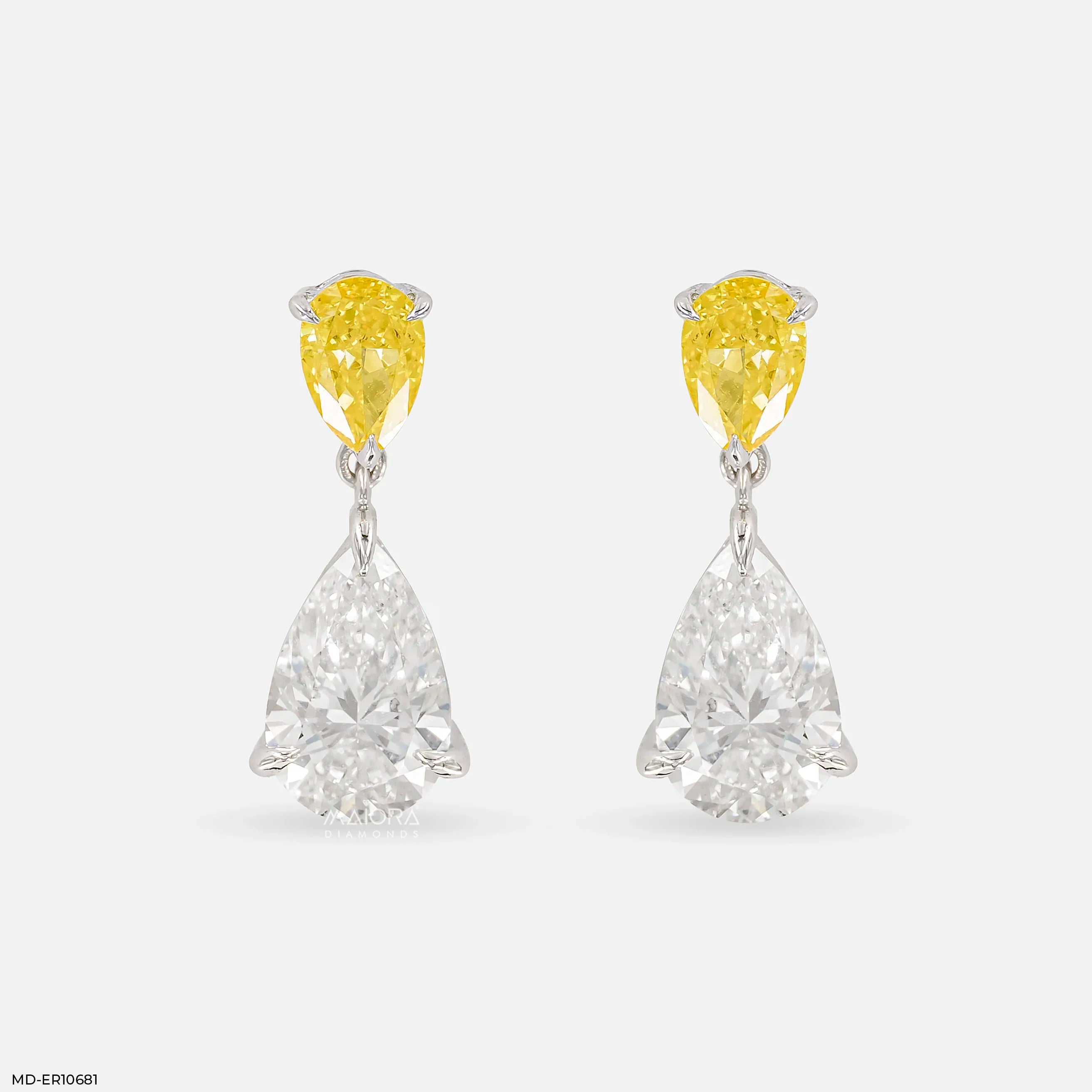Vivid Drop Solitaire Earrings