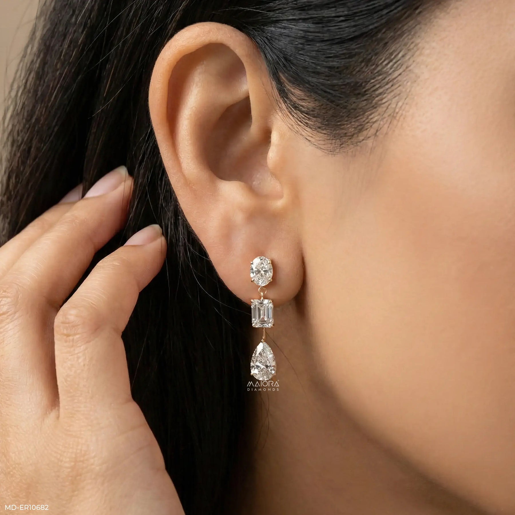 DripDrop Diamond Earrings Platinum 950