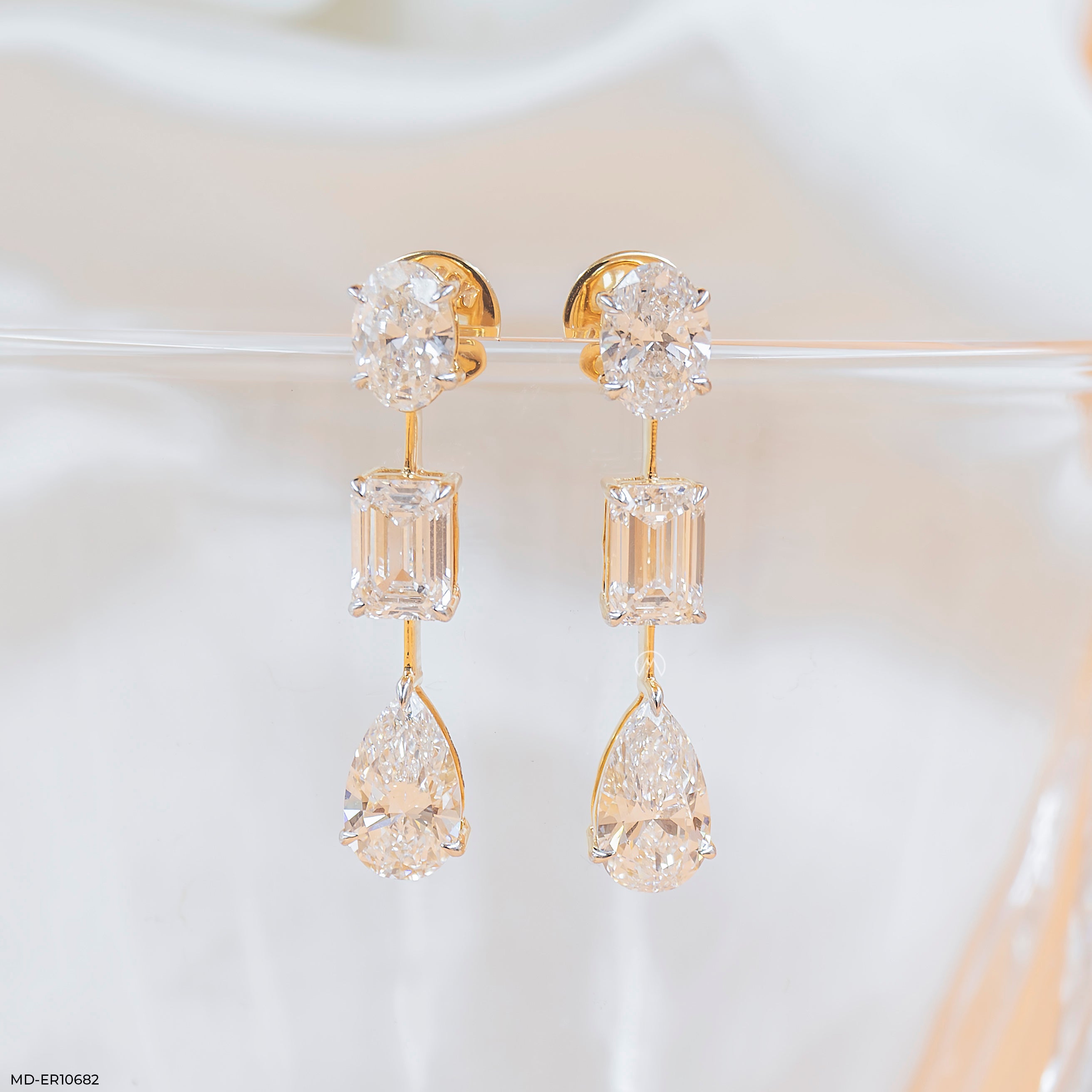 DripDrop Diamond Earrings 18K Yellow Gold