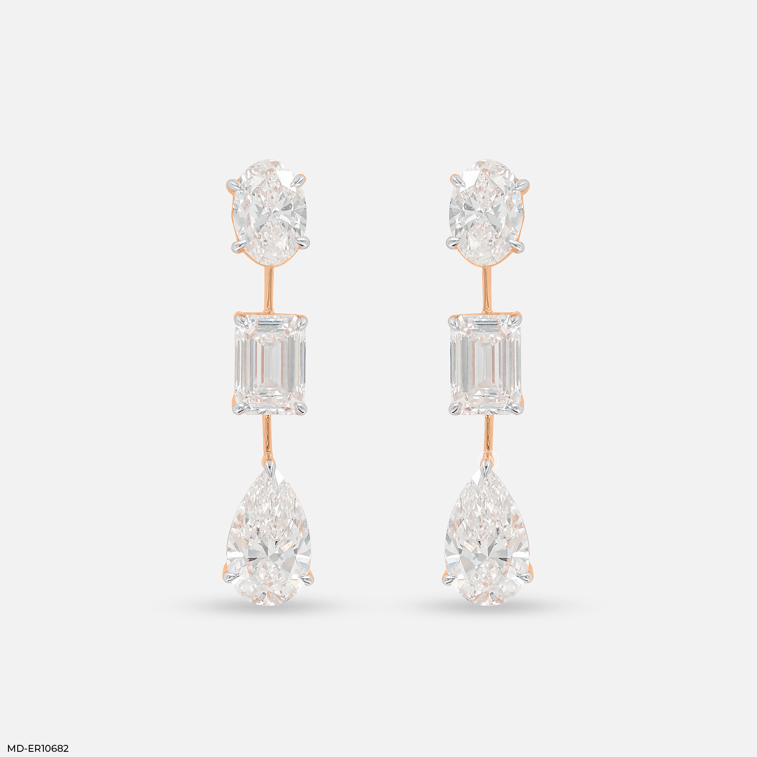 DripDrop Diamond Earrings 14K Rose Gold