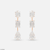 DripDrop Diamond Earrings 14K White Gold