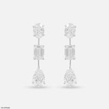 DripDrop Diamond Earrings 14K White Gold