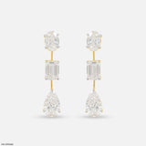 DripDrop Diamond Earrings 14K White Gold