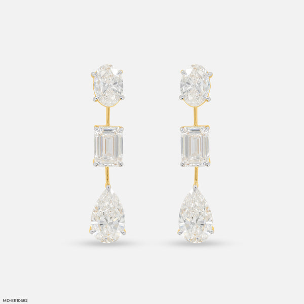 DripDrop Diamond Earrings 14K Yellow Gold