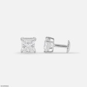 Artisan Princess Solitaire Diamond Earrings Platinum 950