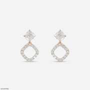 1.35 Carat Cusion Frame Lab Diamond Earrings