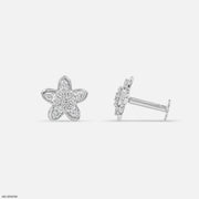 Mini Starlets Diamond Earringst 14K White Gold