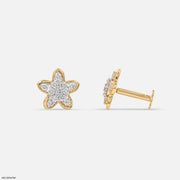 Mini Starlets Diamond Earringst 9K Yellow Gold