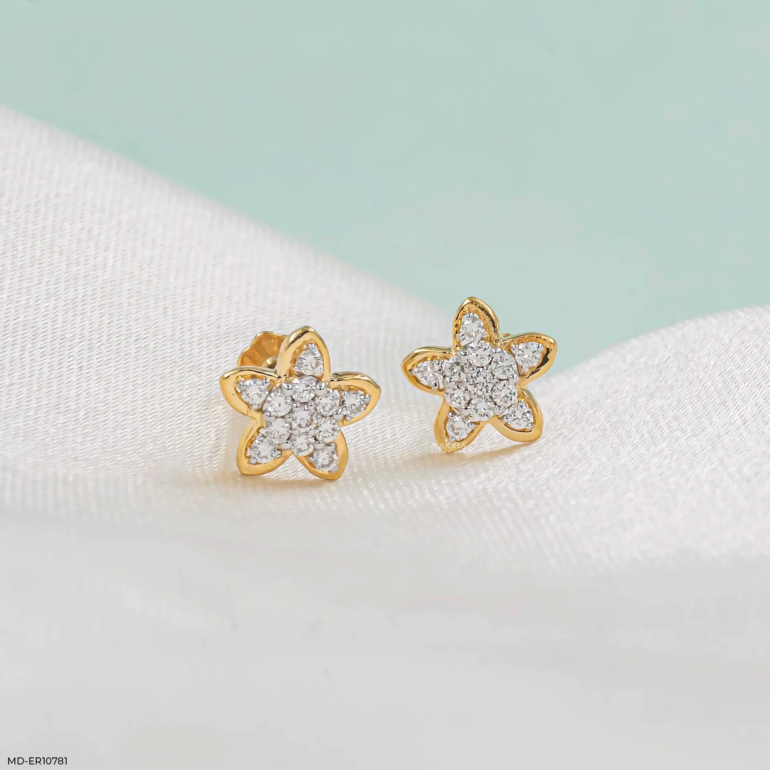 Mini Starlets Diamond Earringst 14K White Gold