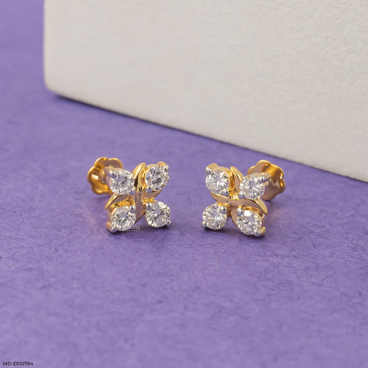 Criss Cross Diamond Earrings