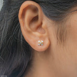 Warped Bloom Diamond Earrings 9K Rose Gold