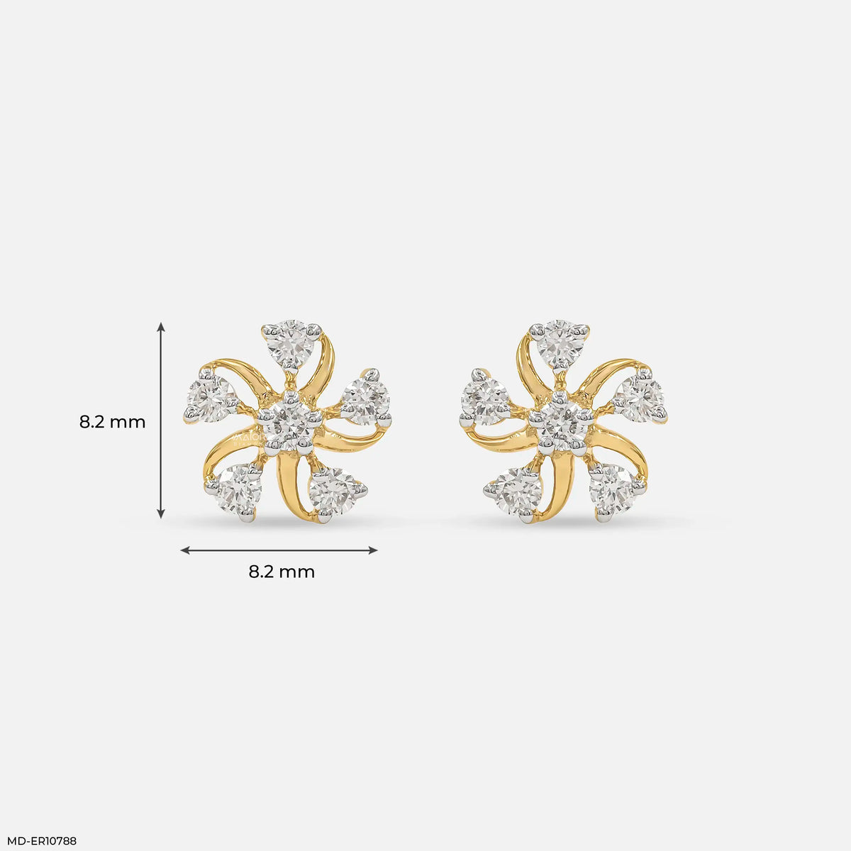 Twisted Flame Diamond Earrings