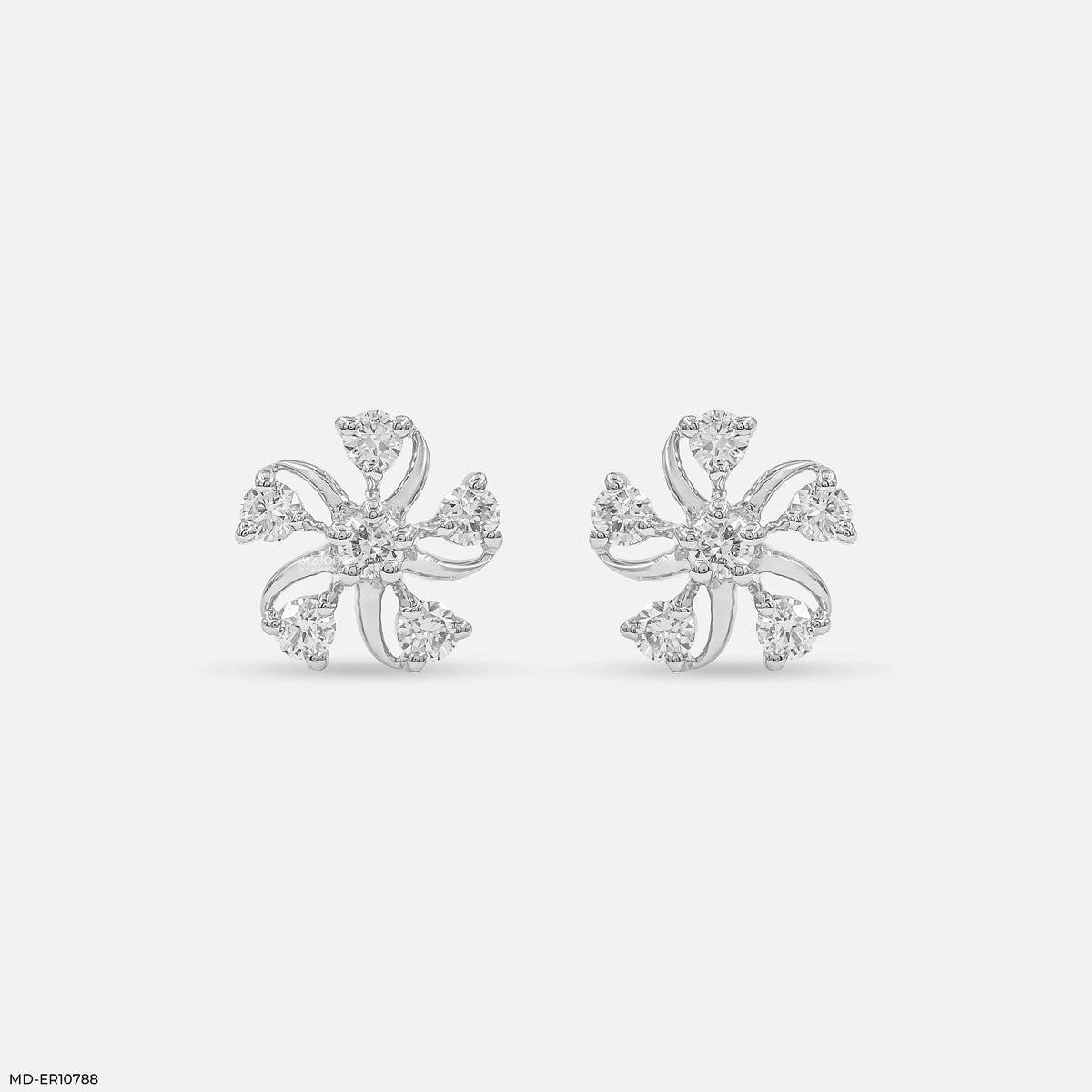 Twisted Flame Diamond Earrings