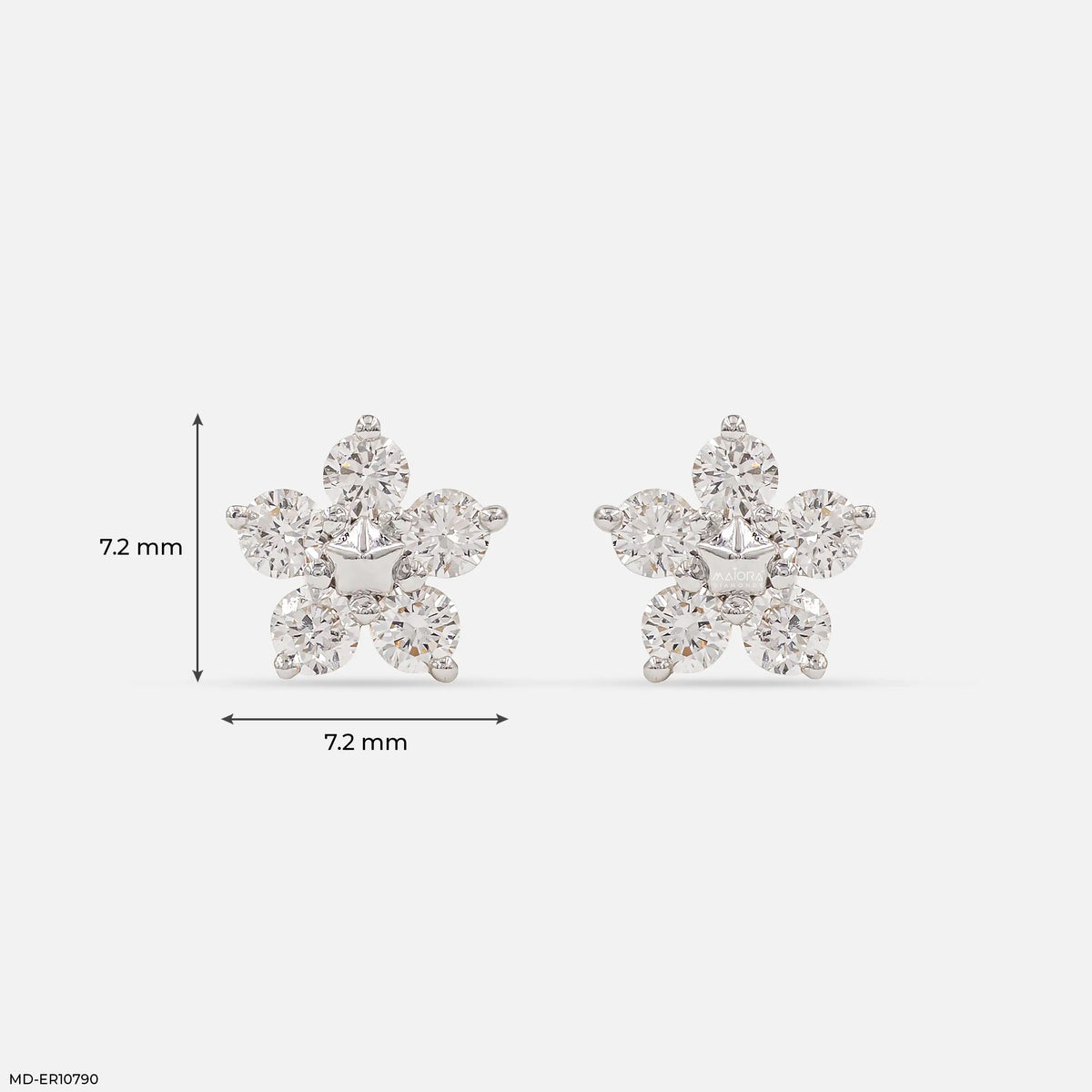 Frost Bloom Diamond Stud Earrings