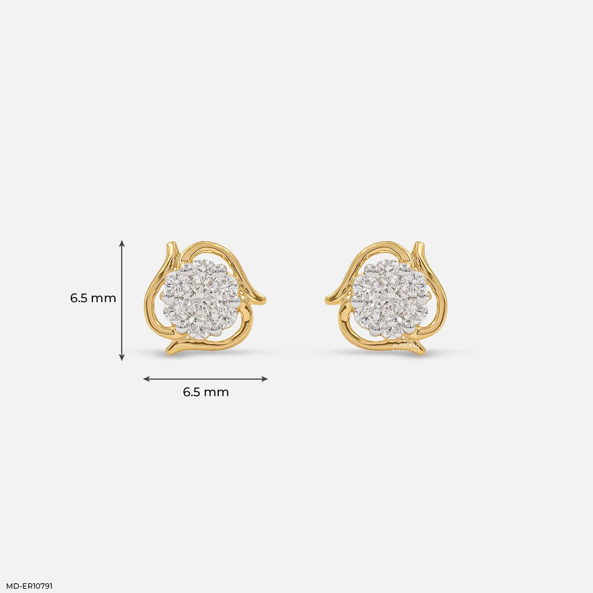 Gold Flicker Diamond Earrings