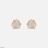 Gold Flicker Diamond Earrings 9K White Gold