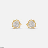 Gold Flicker Diamond Earrings 9K White Gold