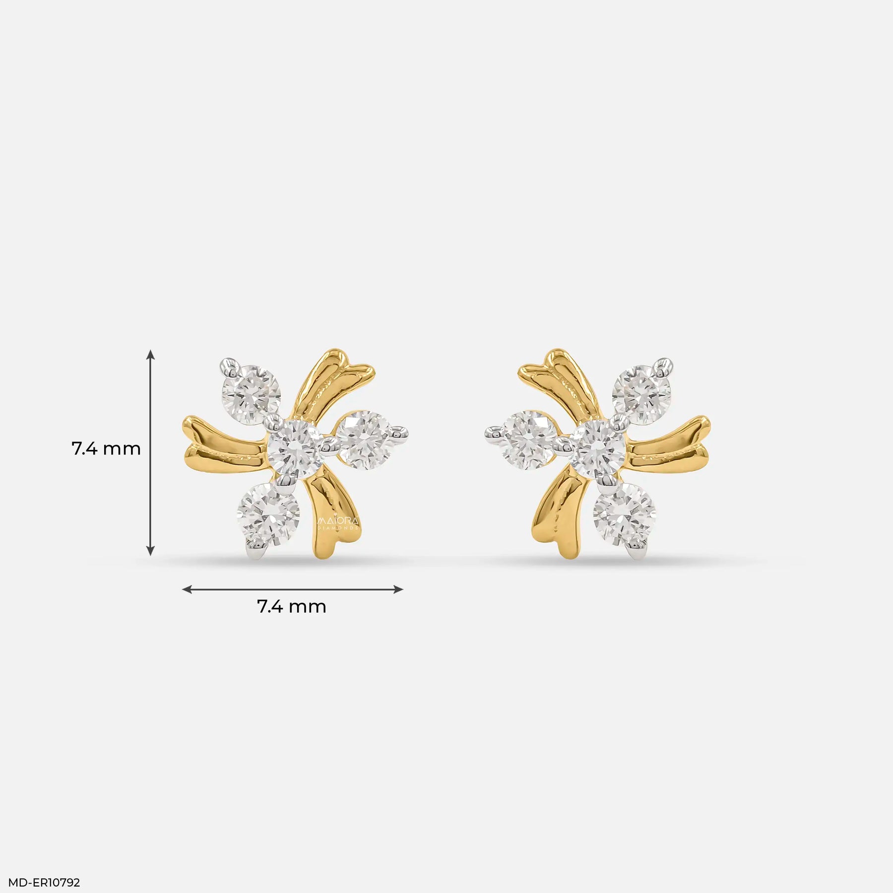 Twinkle Diamond Earrings 9K White Gold