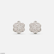 Flower Cluster Diamond Earrings
