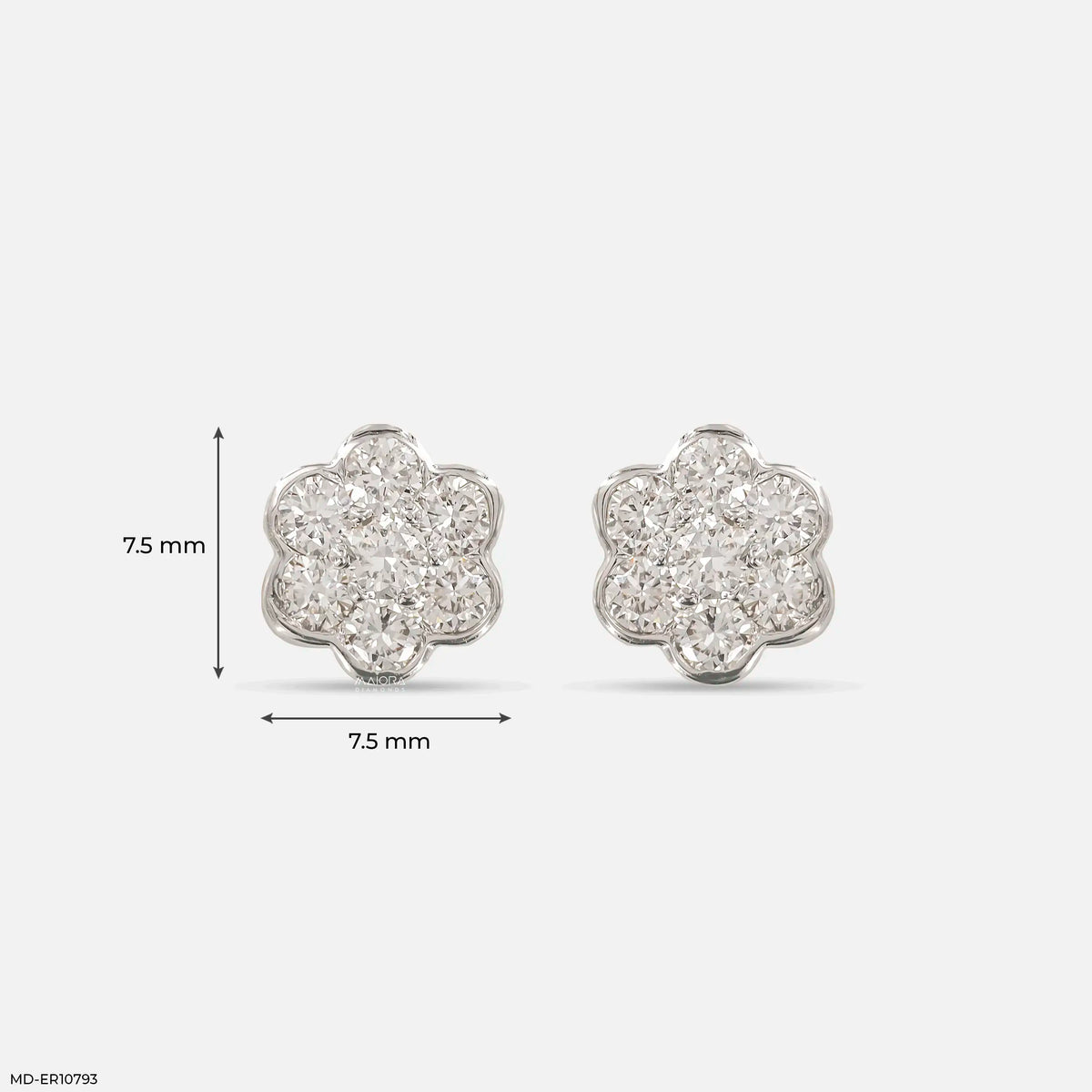 Flower Cluster Diamond Earrings