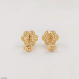 Flower Cluster Diamond Earrings 9K Rose Gold