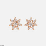 Golden Sun Diamond Earrings 9K Yellow Gold