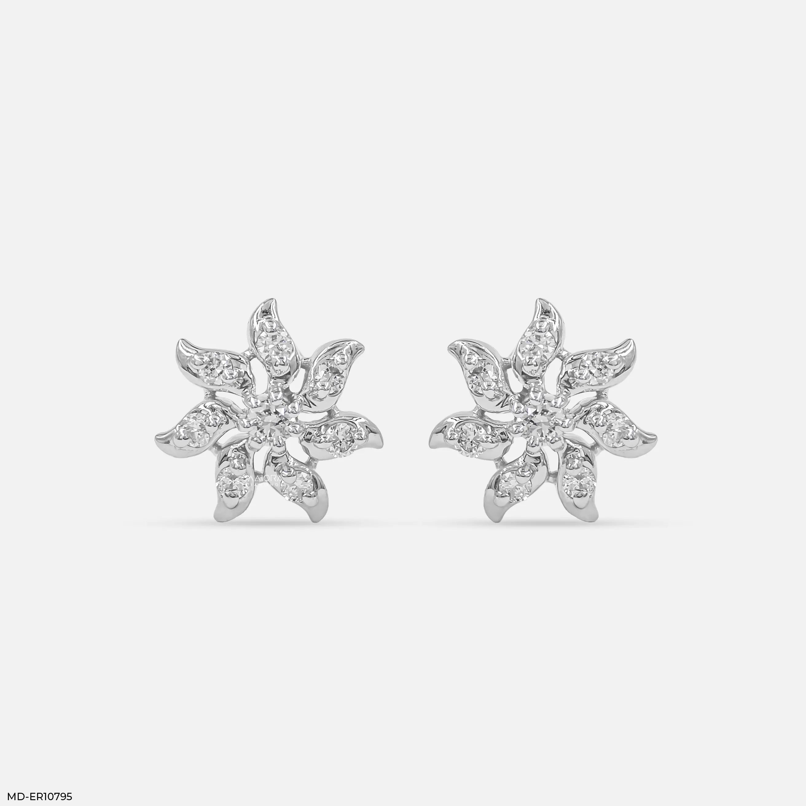 Golden Sun Diamond Earrings Platinum 950