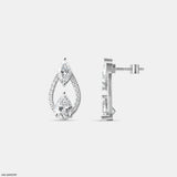 Interlocking Pear Diamond Studs 18K White Gold