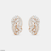 Starlight Swirl Earrings 9K Rose Gold