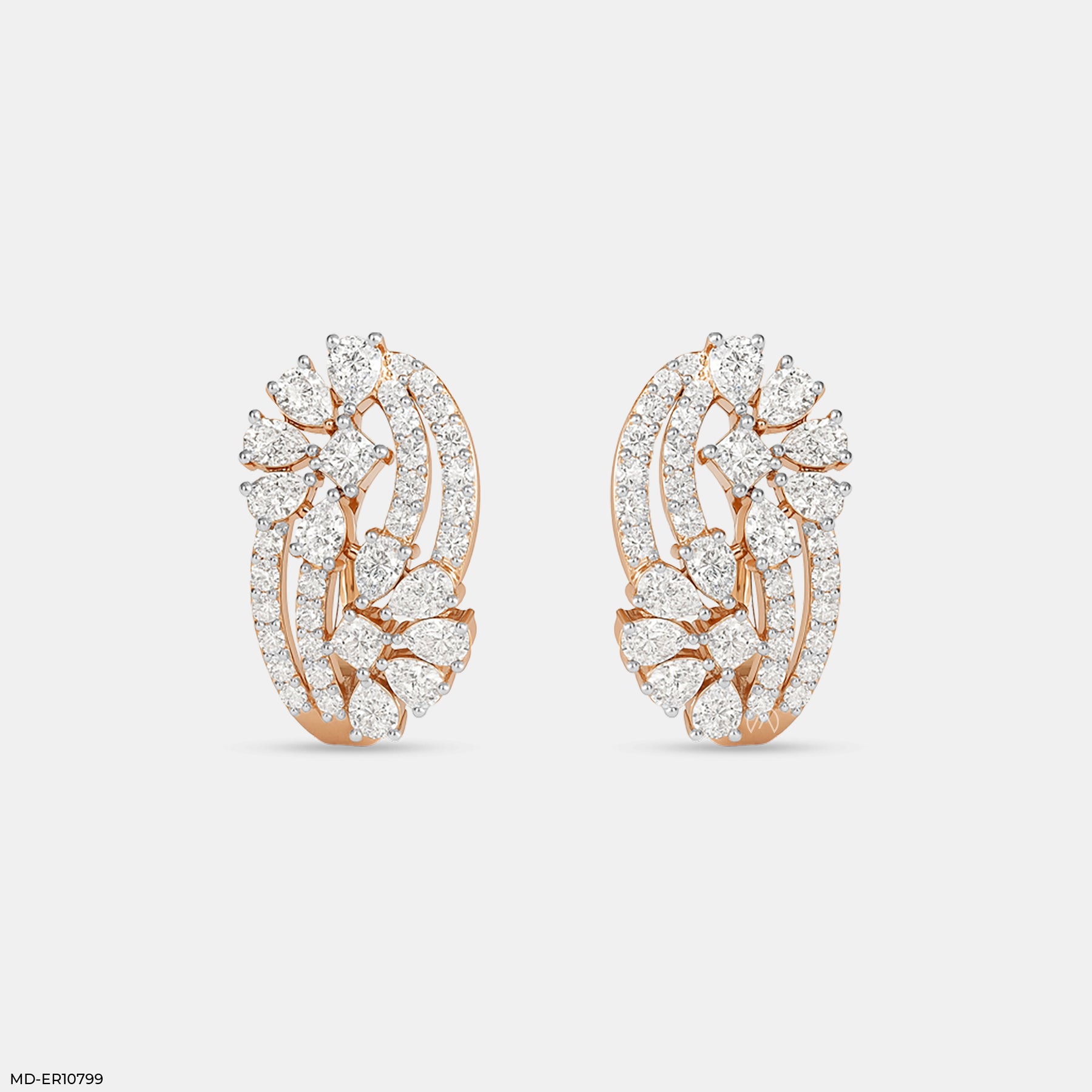 Starlight Swirl Earrings 14K Yellow Gold