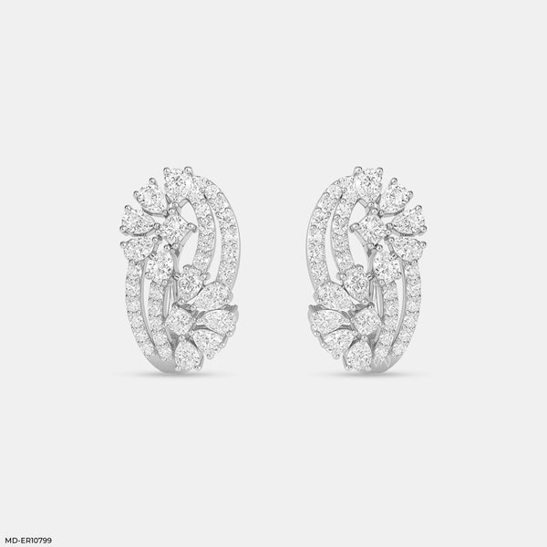 Starlight Swirl Earrings Platinum 950