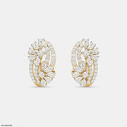 Starlight Swirl Earrings 14K Yellow Gold