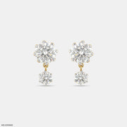 Aria Dangle Solitaire Diamond Earrings