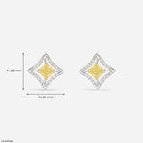 Golden Vertex Diamond Earrings 9K Yellow Gold