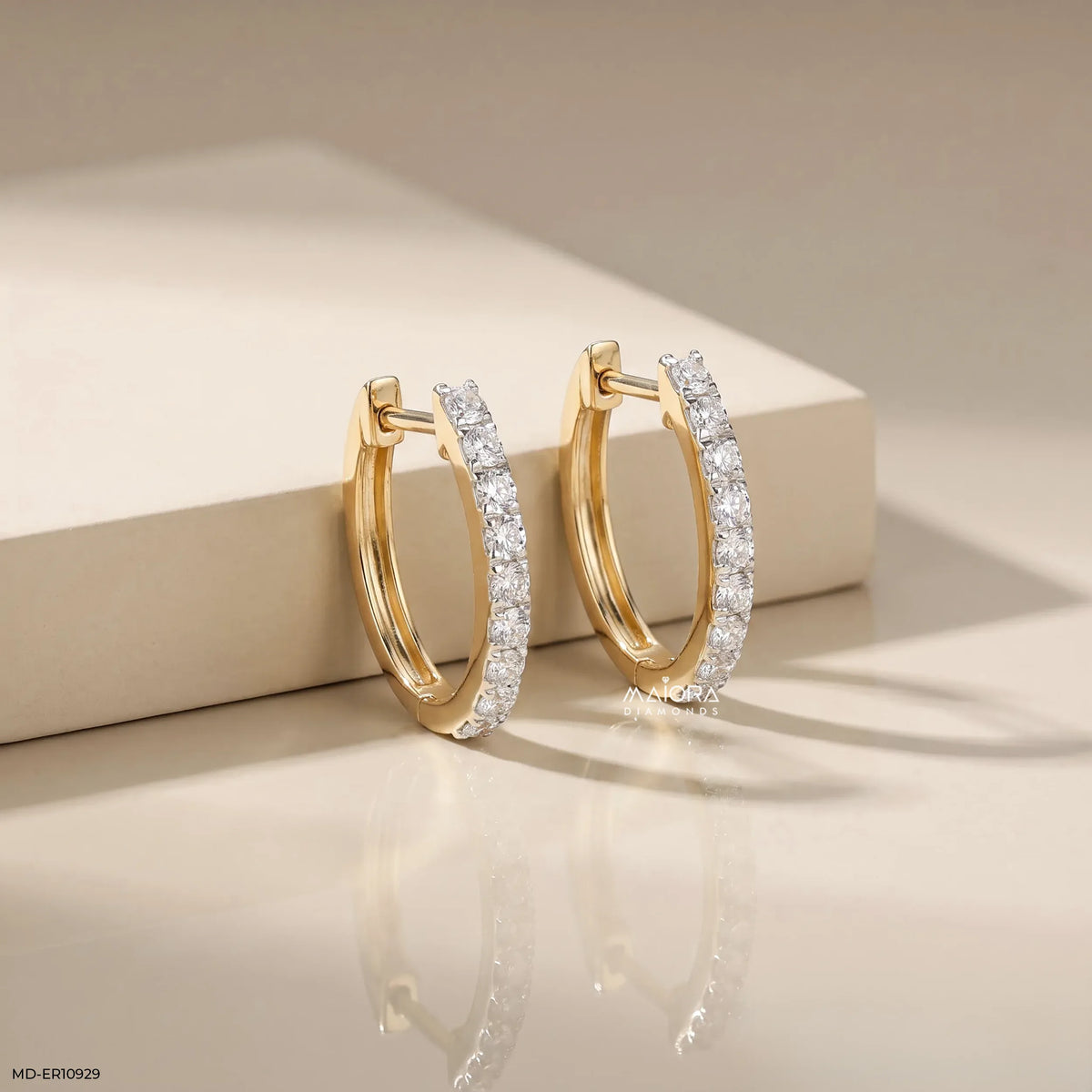 Liner Diamond Bali Earrings
