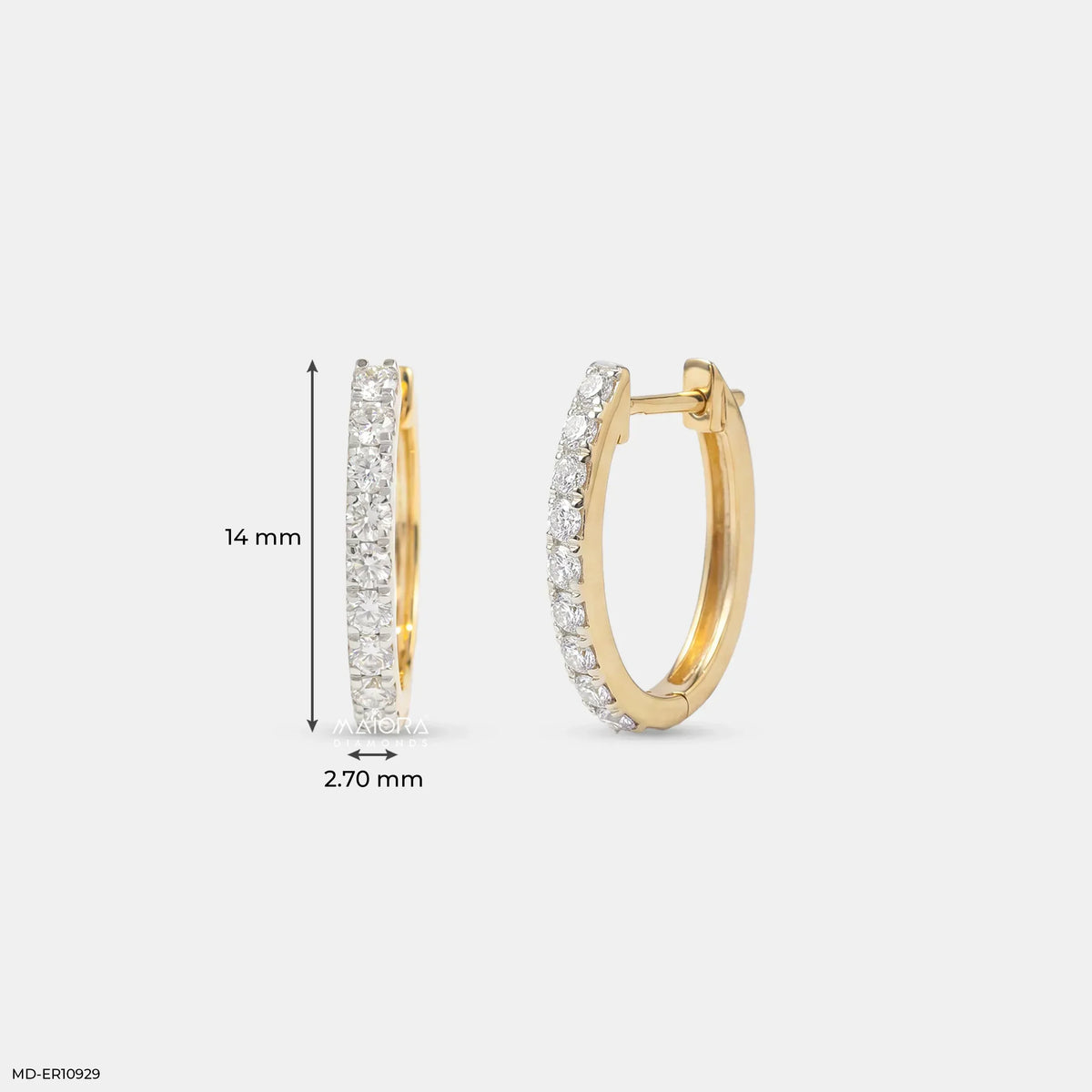 Liner Diamond Bali Earrings