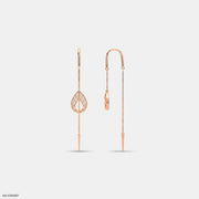 Petal Drop Sui Dhaga Diamond Earrings 14K Rose Gold