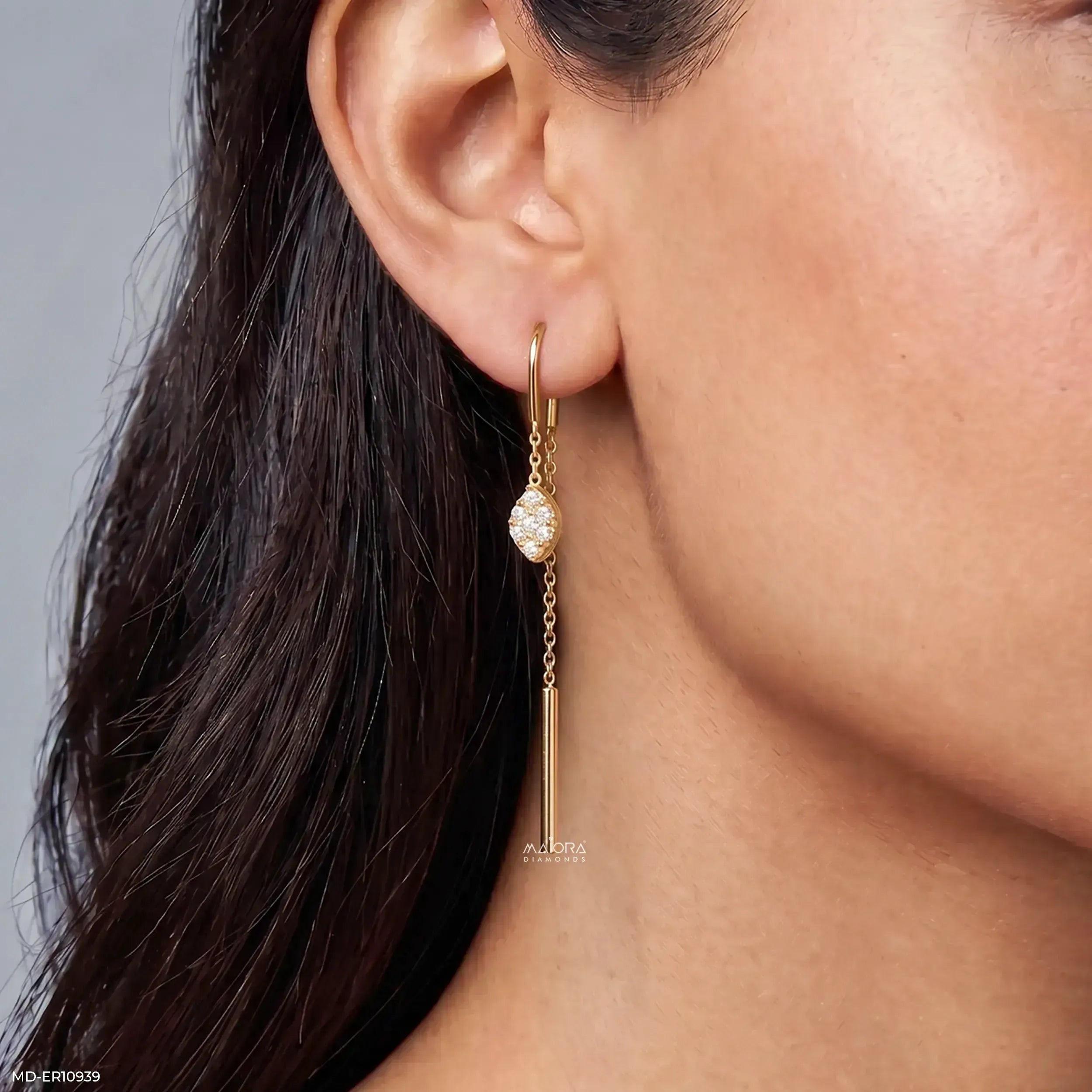 Marquise Glow Sui Dhaga Diamond Earrings
