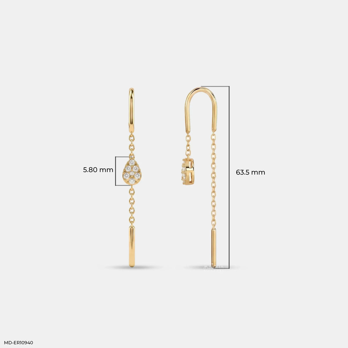 Solstice Drop Sui Dhaga Diamond Earrings