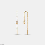 Solstice Drop Sui Dhaga Diamond Earrings 9K Yellow Gold
