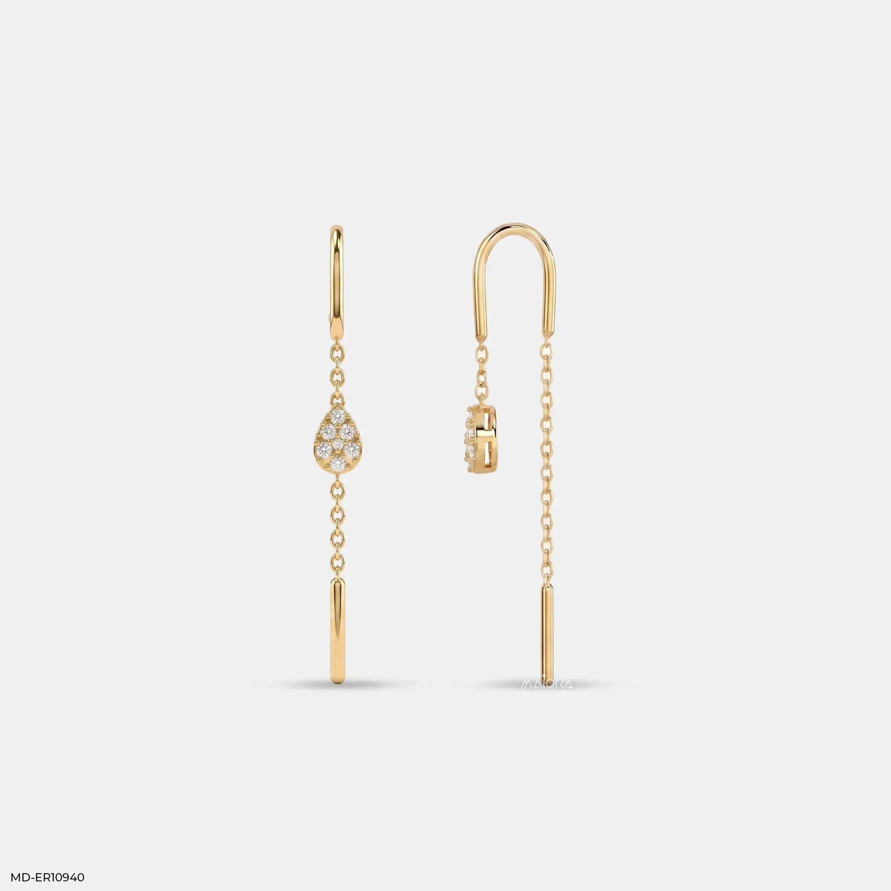 Solstice Drop Sui Dhaga Diamond Earrings Platinum 950