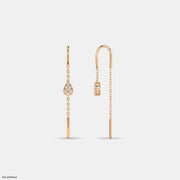 Solstice Drop Sui Dhaga Diamond Earrings 14K Rose Gold