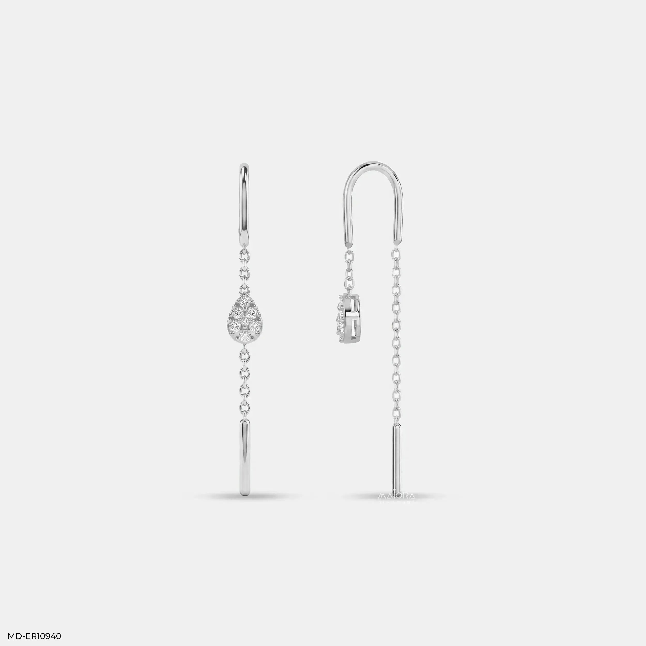 Solstice Drop Sui Dhaga Diamond Earrings Platinum 950