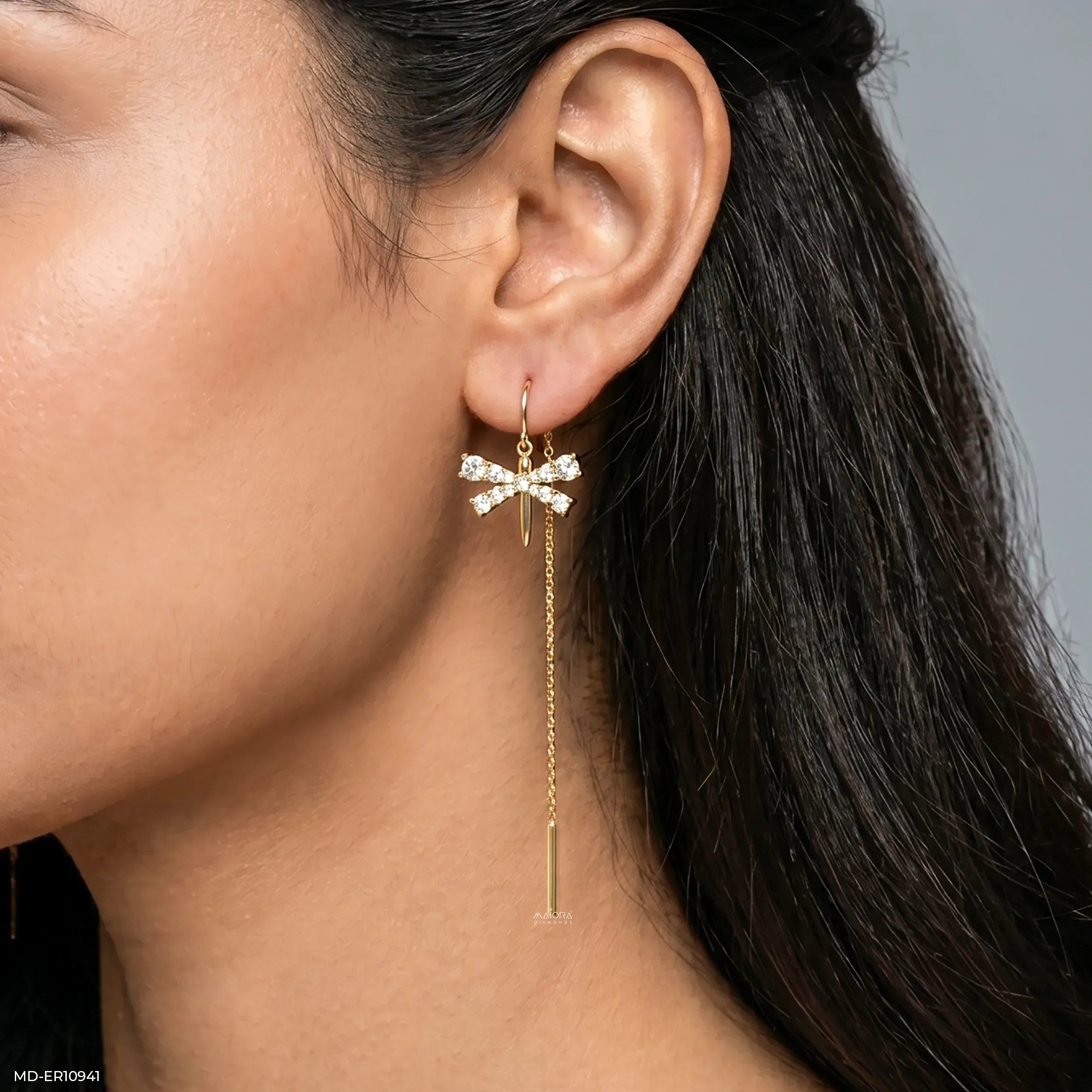 Flutter Glint Sui Dhaga Diamond Earrings
