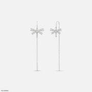 Flutter Glint Sui Dhaga Diamond Earrings 14K White Gold