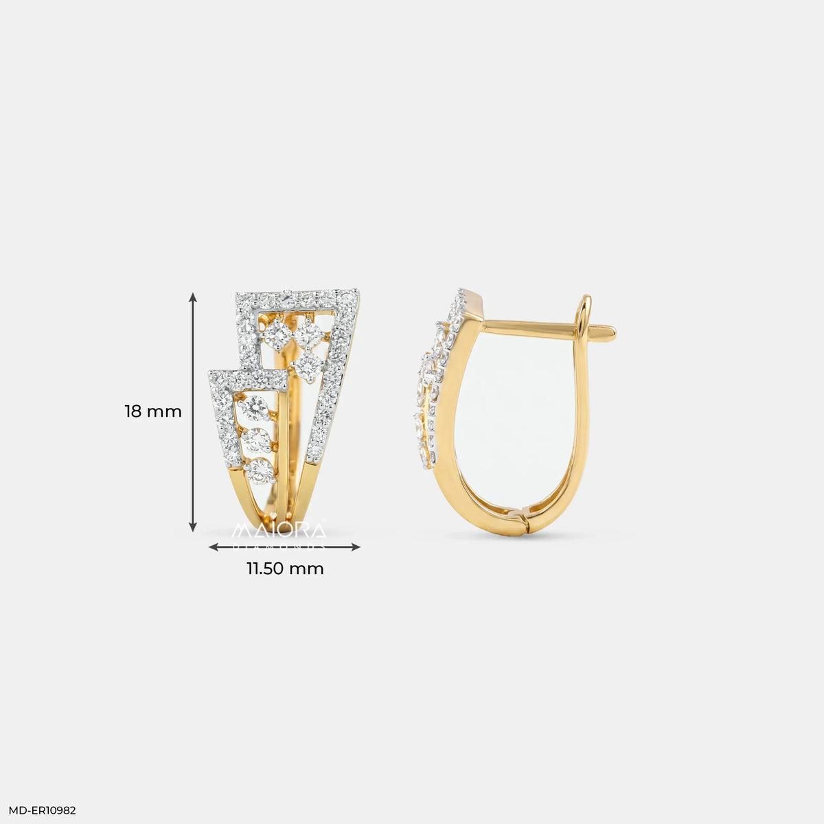 Layered Twist Diamond Bali Earrings