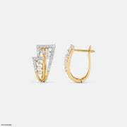 Layered Twist Diamond Bali Earrings
