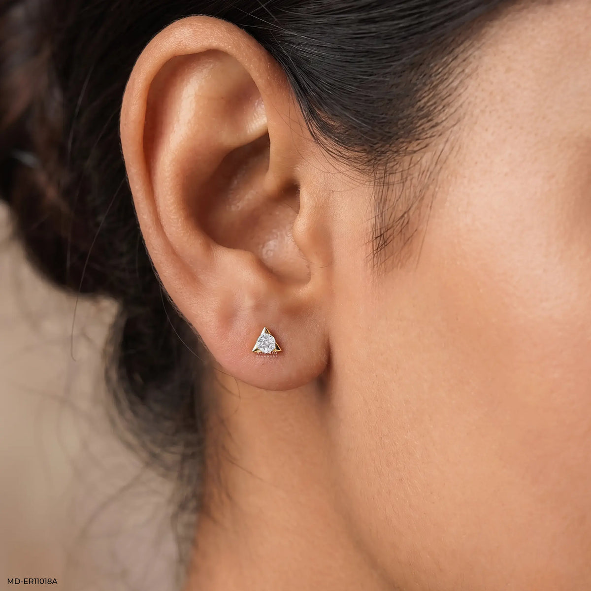 Classic Trillion Cluster Diamond Studs Earrings