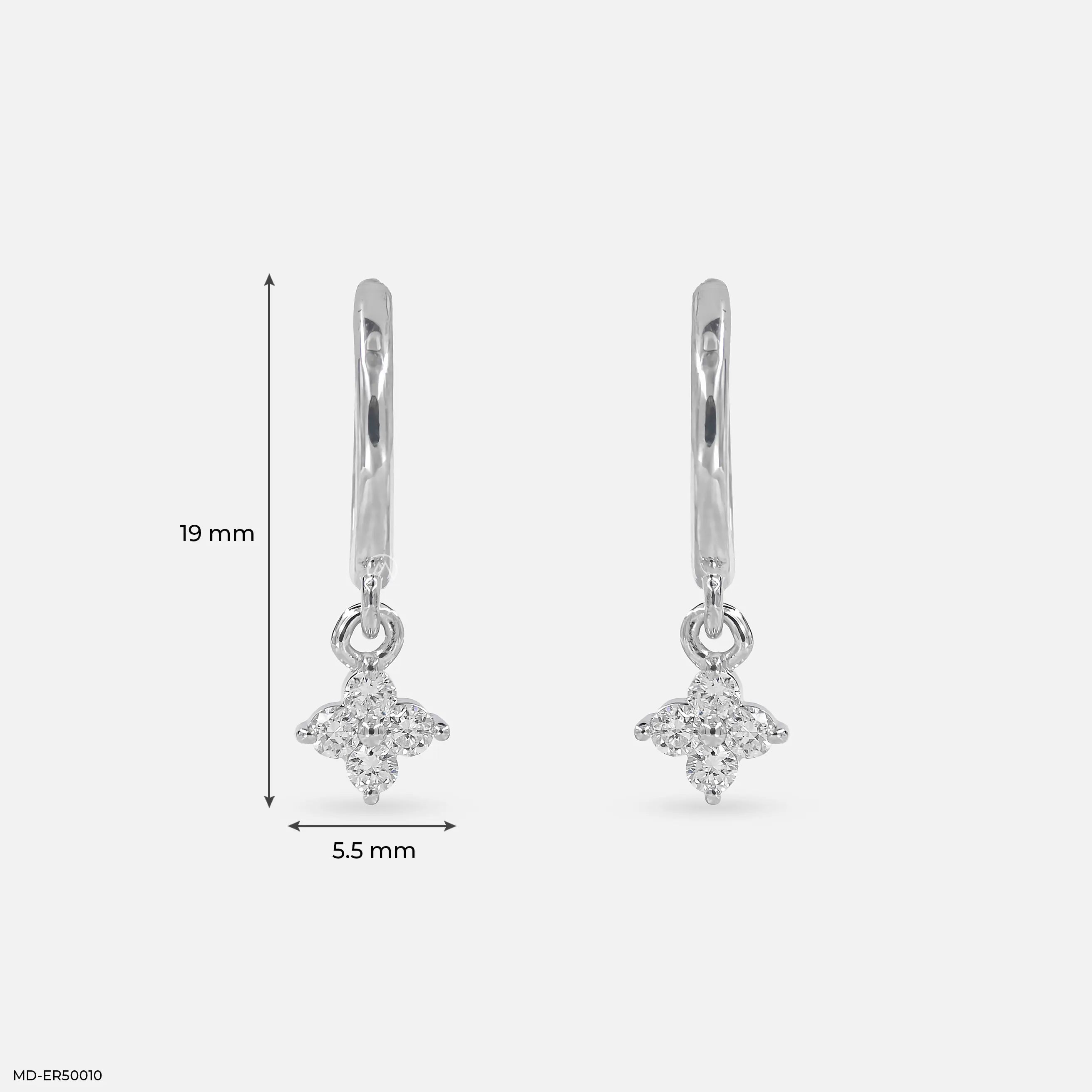 Dazzling Diamond Earring 925 Silver