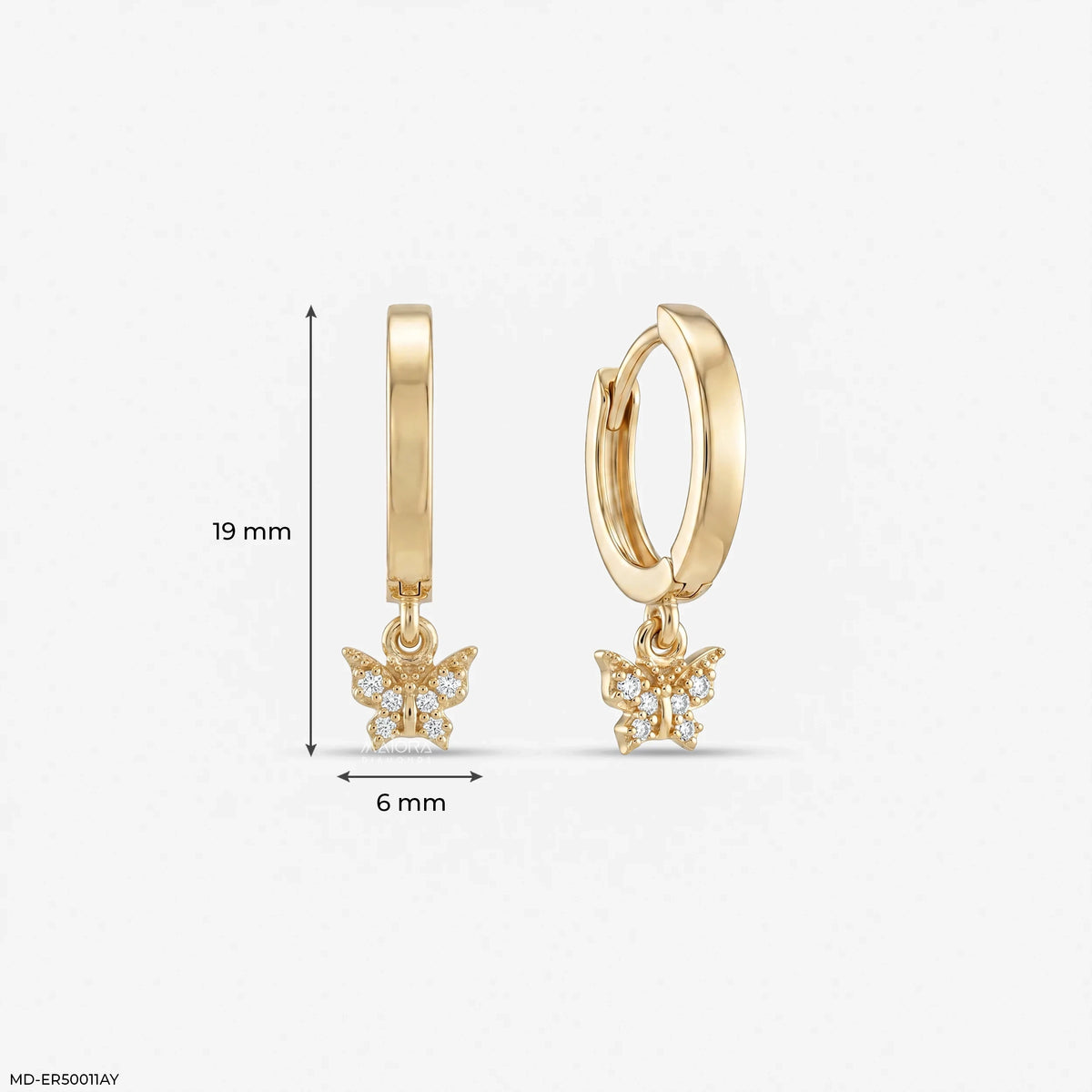 Brilliant Wings Diamond Bali Earrings